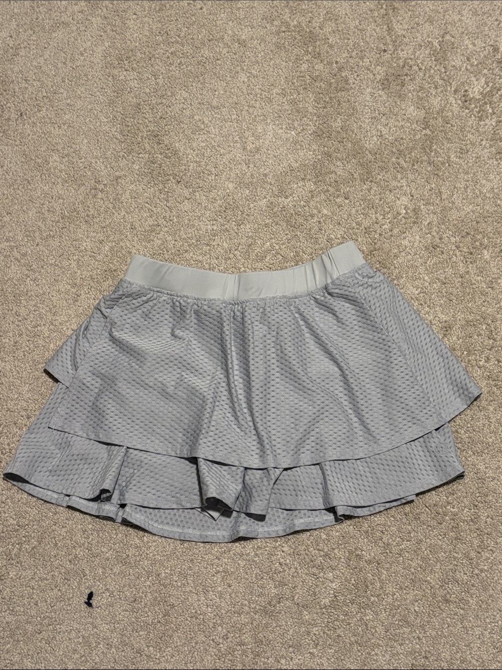 Lija Light Gray Layered Skater Skirt